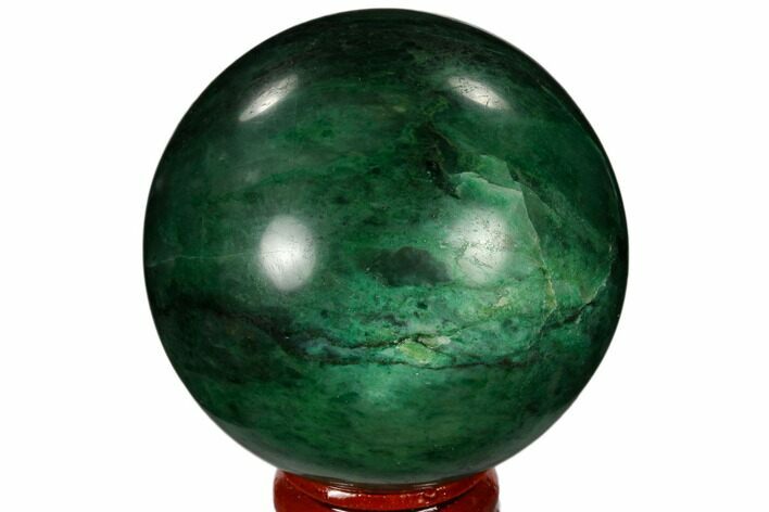 Polished Swazi Jade (Nephrite) Sphere - South Africa #115562